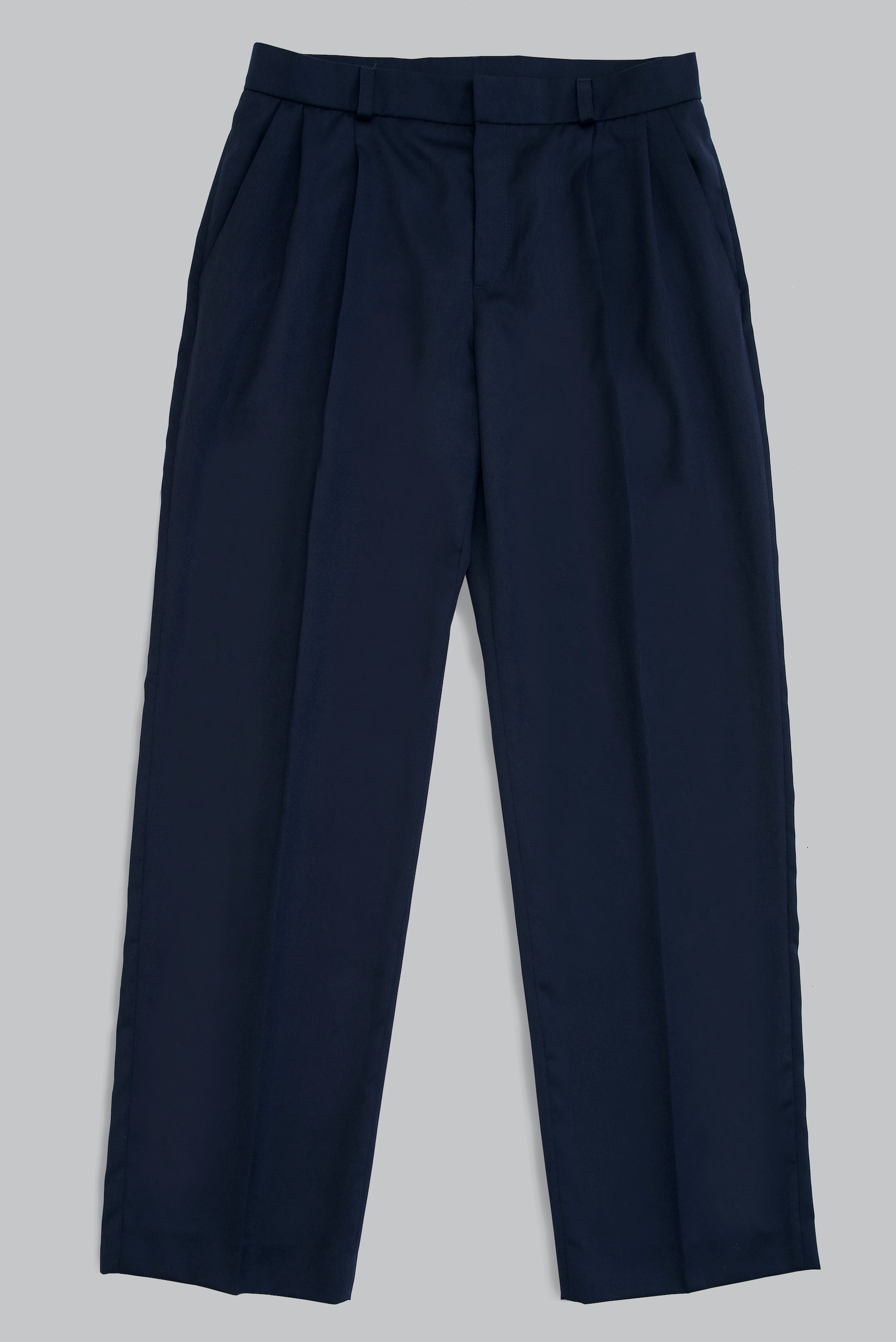 Loose Fit Tailored Trousers Blue