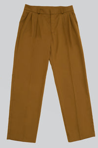 Loose Fit Tailored Trousers Brown