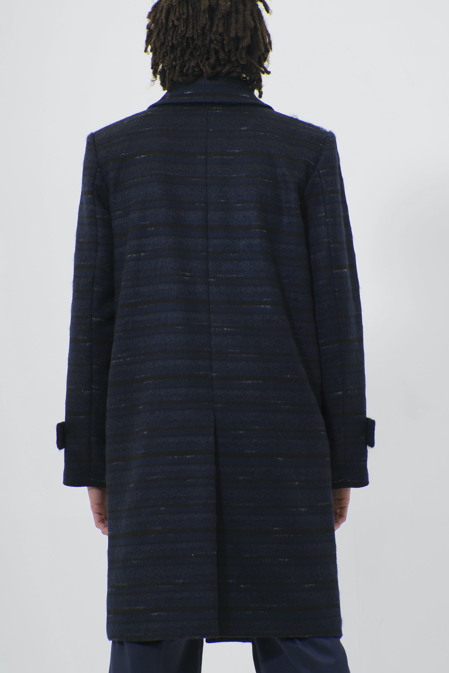 Vulturine Blue Wool Blend Coat (Exclusive to Website)